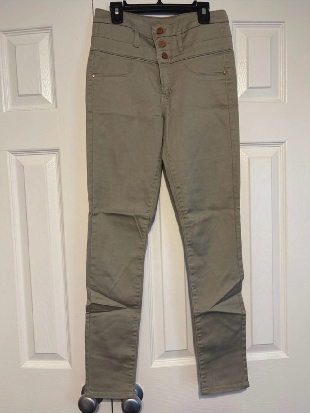 refuge Olive High-Rise Skinny Pants